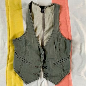H&M grey denim vest
